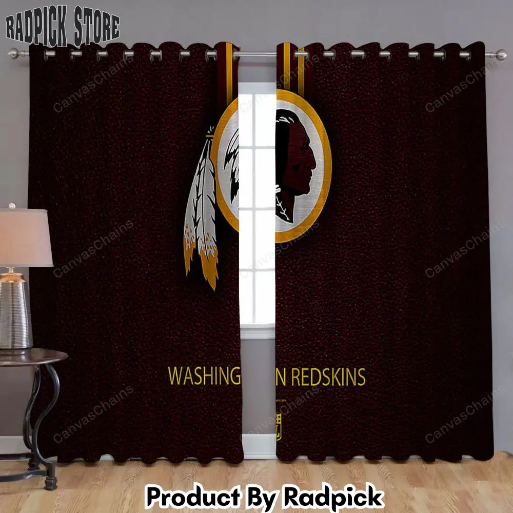 Radpick washington redskins american football leather window curtains washington usa curtains living room curtains for window rp85279